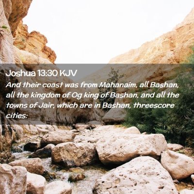 Joshua 13:30 KJV Free Bible Images