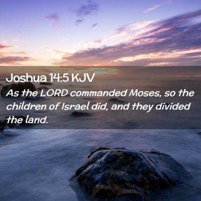 Joshua 14:5 KJV Free Bible Images