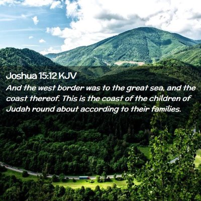 Joshua 15:12 KJV Free Bible Images