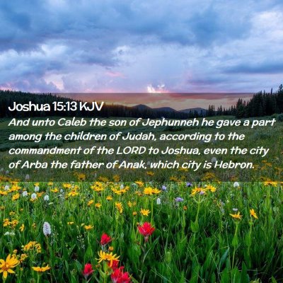 Joshua 15:13 KJV Free Bible Images