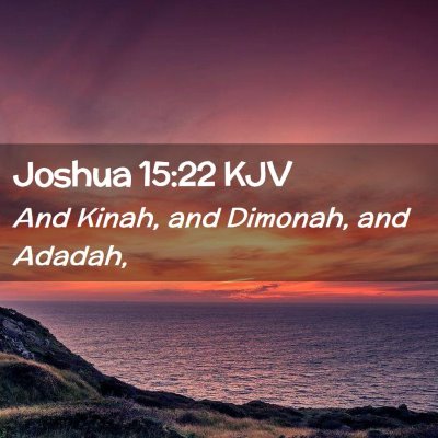 Joshua 15:22 KJV Free Bible Images