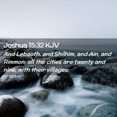 Joshua 15:32 KJV Free Bible Images