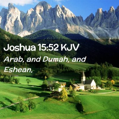 Joshua 15:52 KJV Free Bible Images