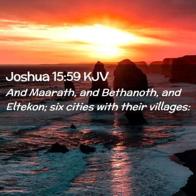 Joshua 15:59 KJV Free Bible Images