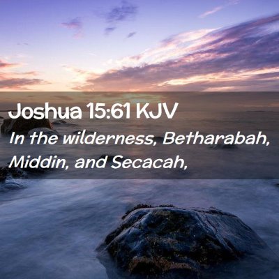 Joshua 15:61 KJV Free Bible Images