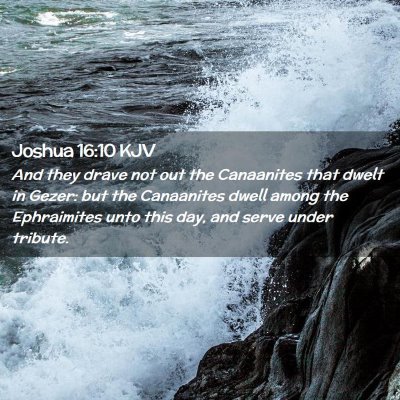 Joshua 16:10 KJV Free Bible Images