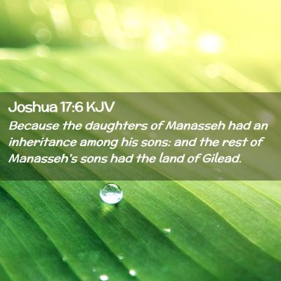 Joshua 17:6 KJV Free Bible Images