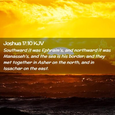 Joshua 17:10 KJV Free Bible Images