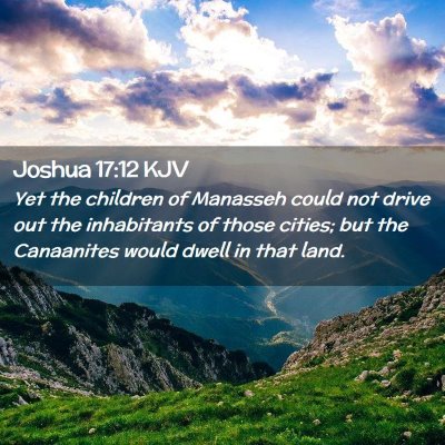 Joshua 17:12 KJV Free Bible Images