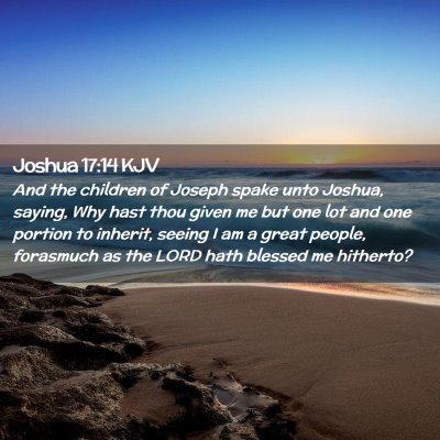 Joshua 17:14 KJV Free Bible Images