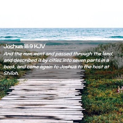 Joshua 18:9 KJV Free Bible Images