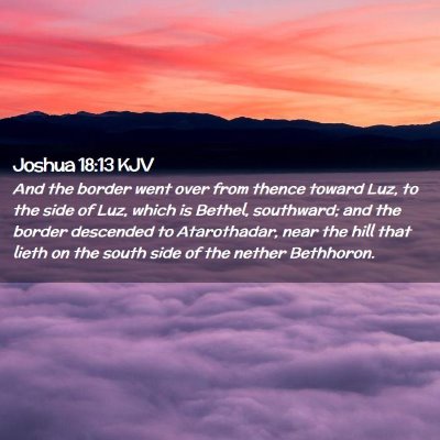 Joshua 18:13 KJV Free Bible Images