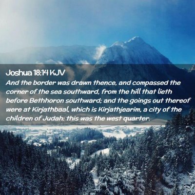 Joshua 18:14 KJV Free Bible Images