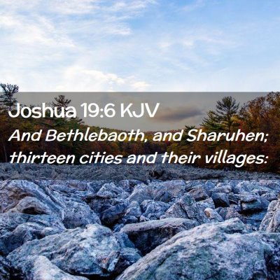 Joshua 19:6 KJV Free Bible Images