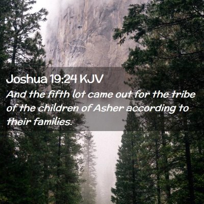 Joshua 19:24 KJV Free Bible Images