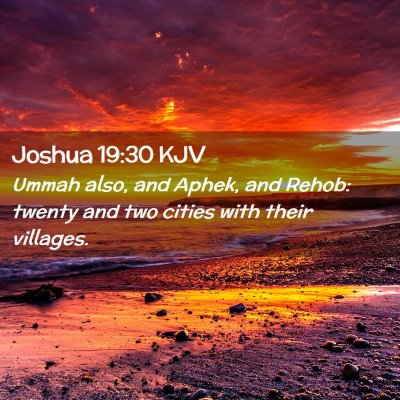 Joshua 19:30 KJV Free Bible Images