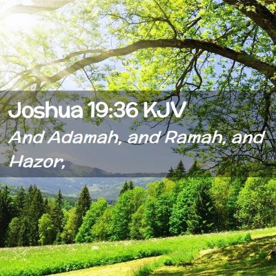 Joshua 19:36 KJV Free Bible Images