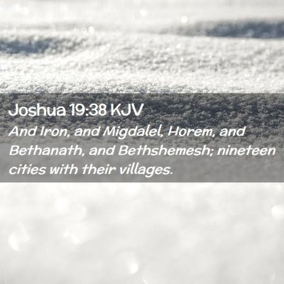 Joshua 19:38 KJV Free Bible Images