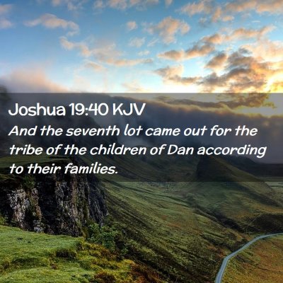 Joshua 19:40 KJV Free Bible Images