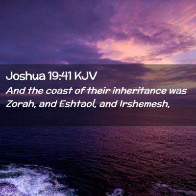 Joshua 19:41 KJV Free Bible Images