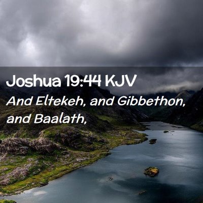 Joshua 19:44 KJV Free Bible Images