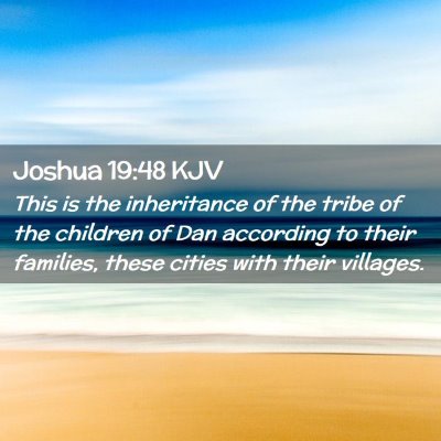 Joshua 19:48 KJV Free Bible Images