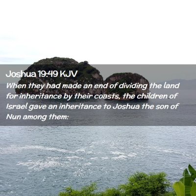 Joshua 19:49 KJV Free Bible Images