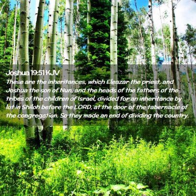 Joshua 19:51 KJV Free Bible Images