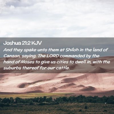 Joshua 21:2 KJV Free Bible Images