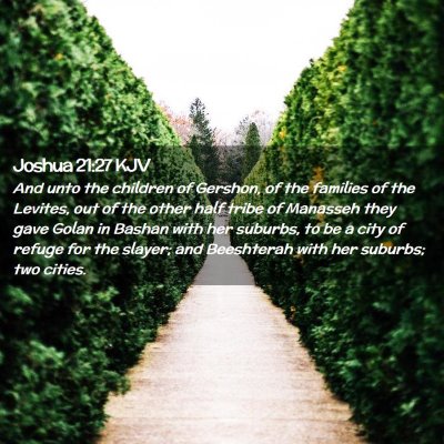 Joshua 21:27 KJV Free Bible Images