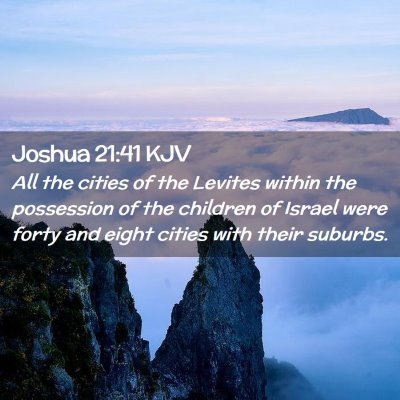 Joshua 21:41 KJV Free Bible Images