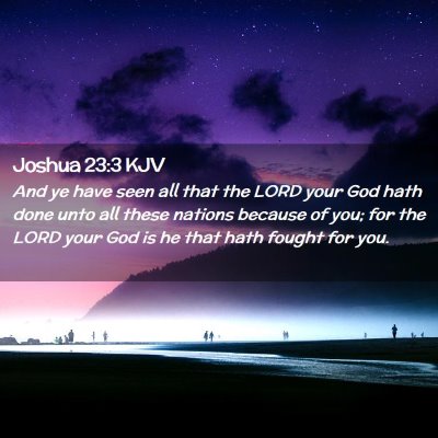 Joshua 23:3 KJV Free Bible Images