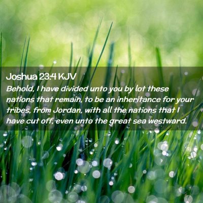 Joshua 23:4 KJV Free Bible Images