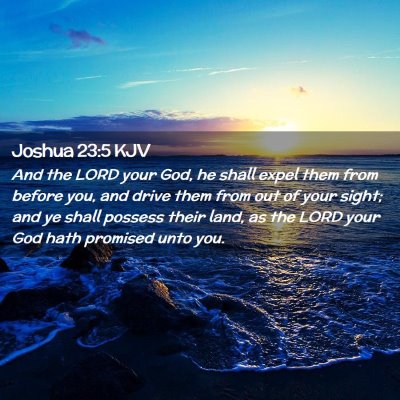 Joshua 23:5 KJV Free Bible Images