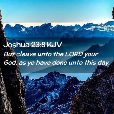 Joshua 23:8 KJV Free Bible Images