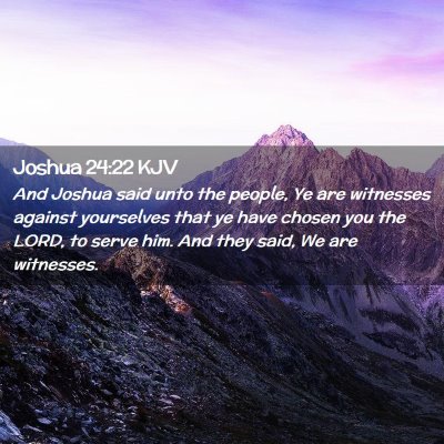 Joshua 24:22 KJV Free Bible Images