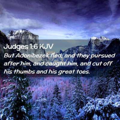 Judges 1:6 KJV Free Bible Images