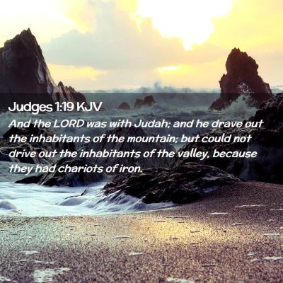 Judges 1:19 KJV Free Bible Images