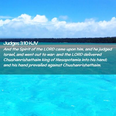 Judges 3:10 KJV Free Bible Images