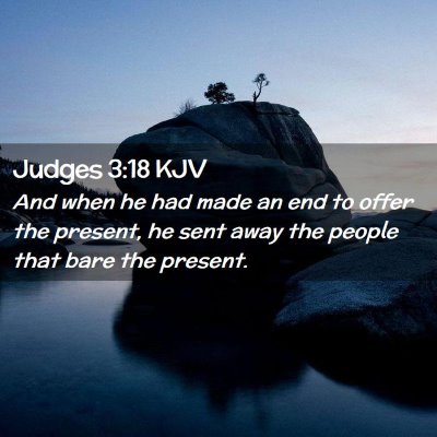 Judges 3:18 KJV Free Bible Images