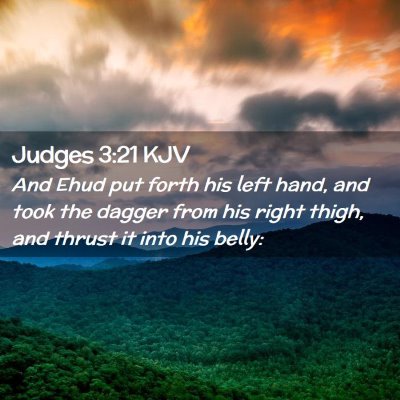 Judges 3:21 KJV Free Bible Images