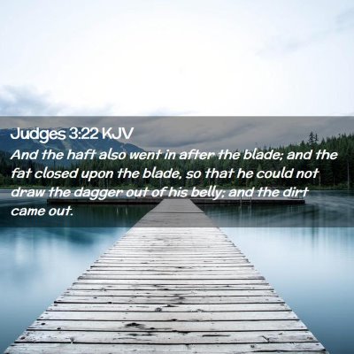 Judges 3:22 KJV Free Bible Images