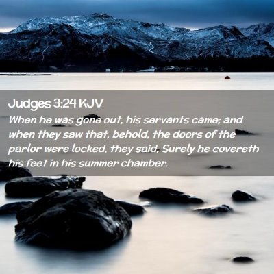 Judges 3:24 KJV Free Bible Images