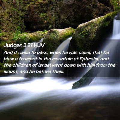 Judges 3:27 KJV Free Bible Images