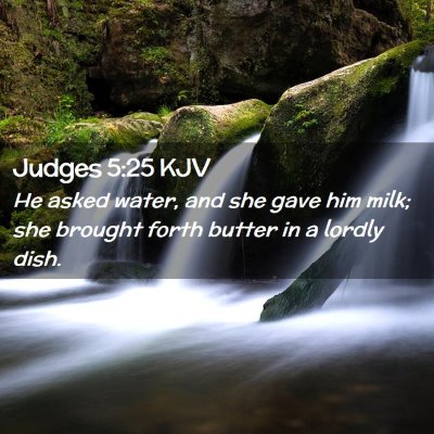 Judges 5:25 KJV Free Bible Images