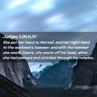 Judges 5:26 KJV Free Bible Images