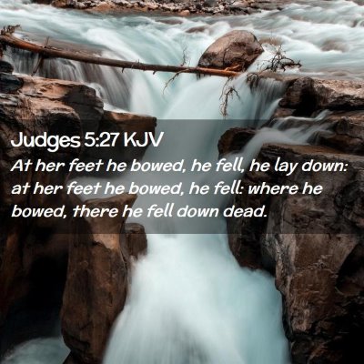 Judges 5:27 KJV Free Bible Images