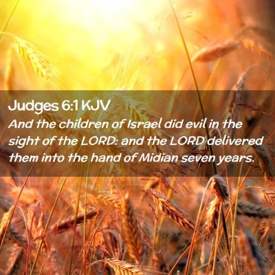 Judges 6:1 KJV Free Bible Images