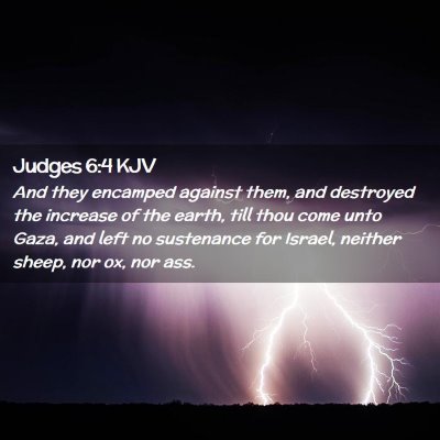 Judges 6:4 KJV Free Bible Images