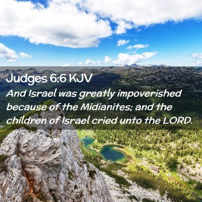 Judges 6:6 KJV Free Bible Images